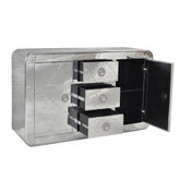 Aviator Aluminium Aviation rivet detail sideboard buffet Large 150x45x90cm